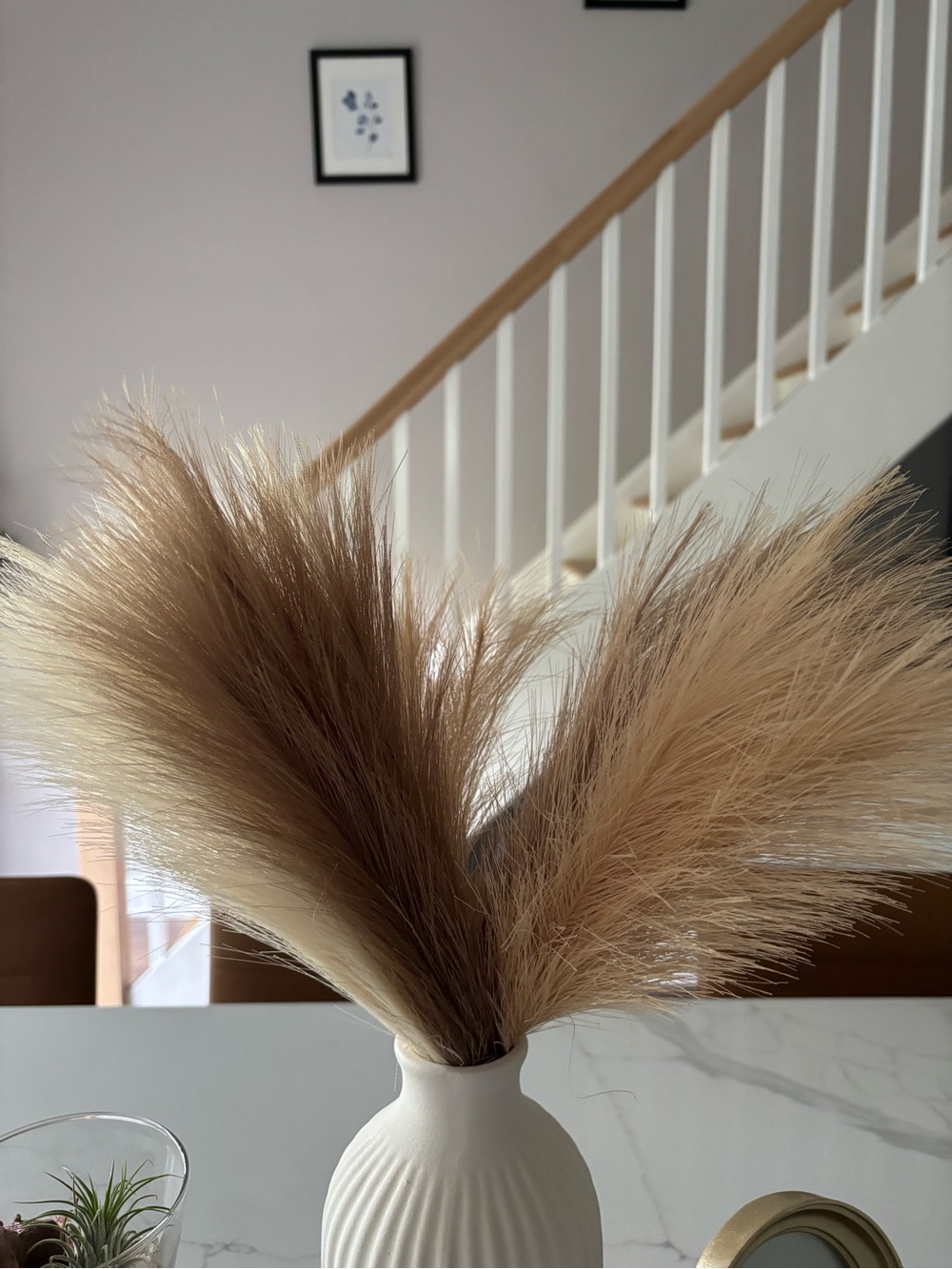 Neutral Faux Pampas Grass Stems